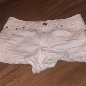 White jean shorts